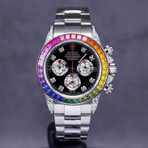 rainbow daytona white gold